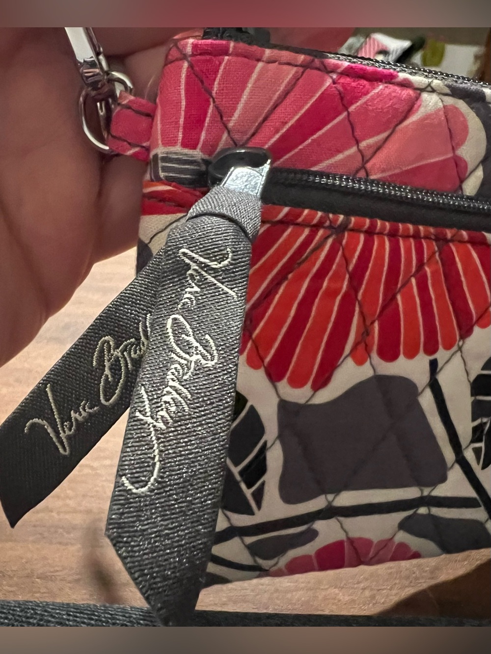 Vera Bradley Wristlet Wallet Cherry Blossoms Retired Pattern Floral Zip Around - Picture 5 of 13